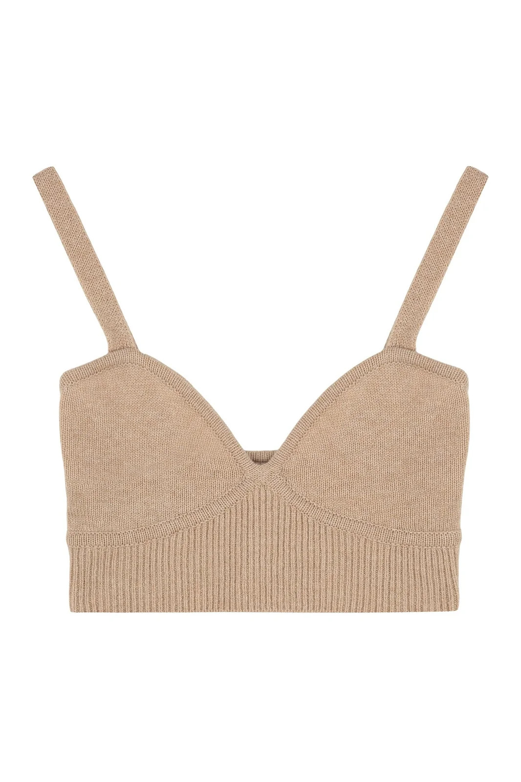 P.A.R.O.S.H. V-Neck Cropped Knitted Top | Cettire Global