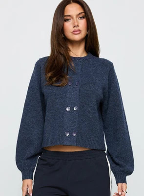 Kammi Button Up Cardigan Navy | Princess Polly US