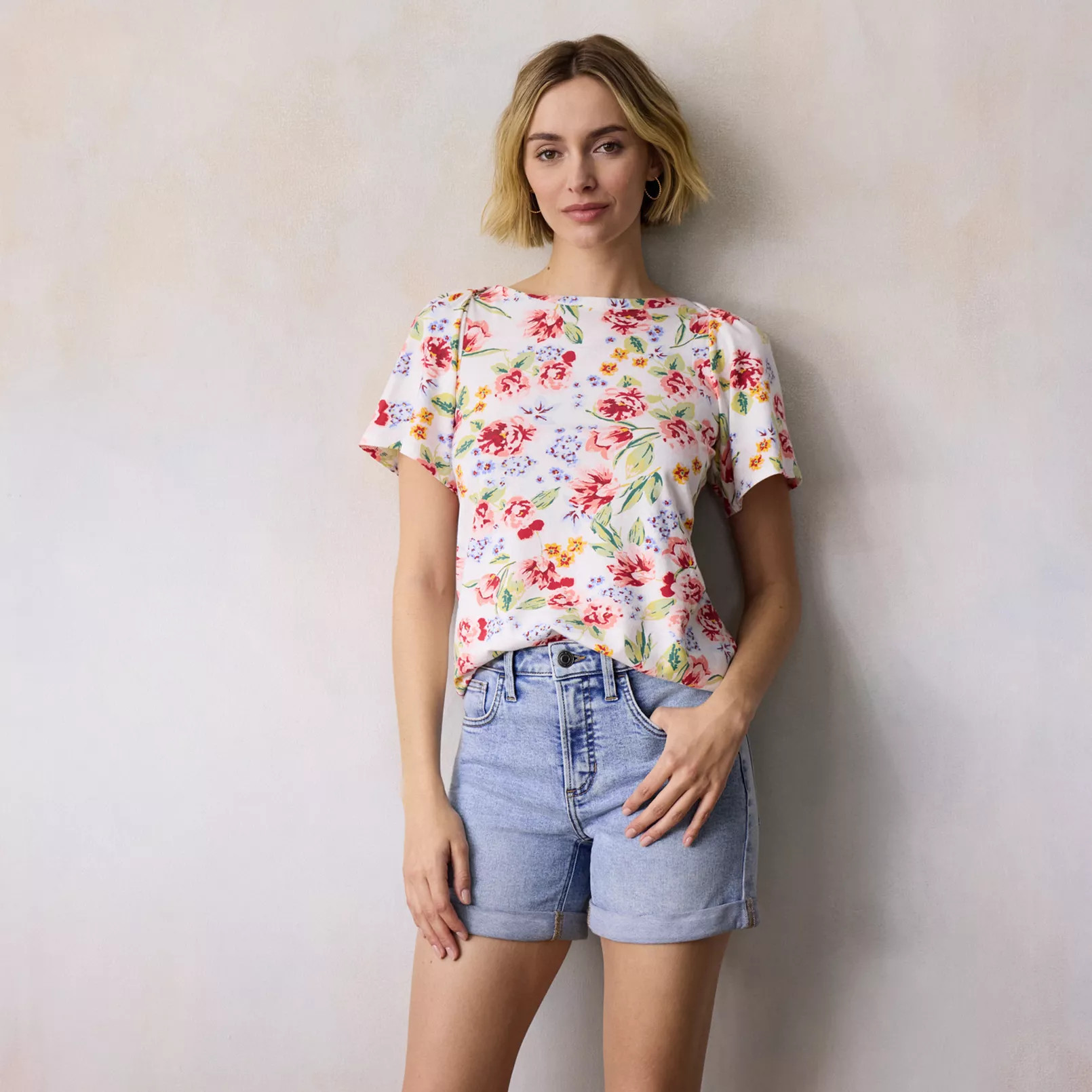 Women's LC Lauren Conrad Envelope Neckline T-Shirt | Kohl's