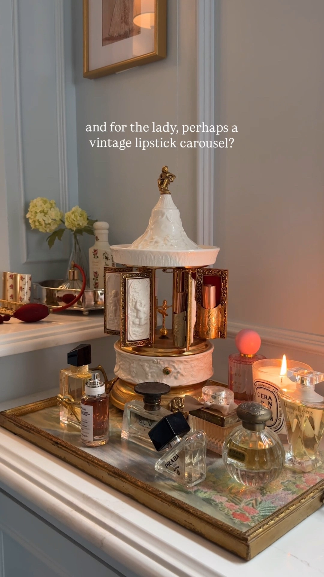 DIY walk-in closet / lipstick carousel / vanity setup / music box / antique / home decor / home decorating / storage / beauty

#LTKbeauty #LTKhome #LTKstyletip