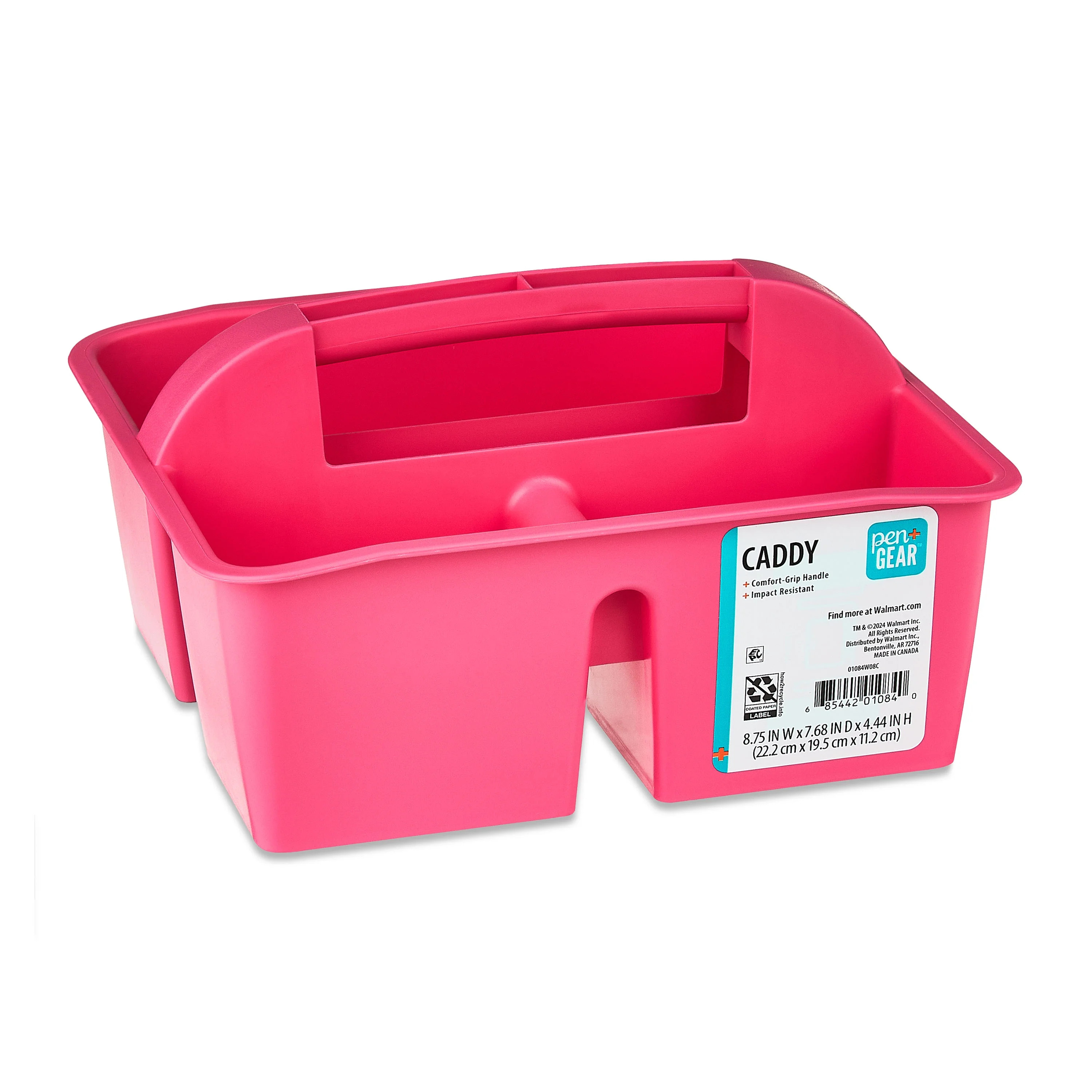 Pen+Gear Plastic Caddy, Desktop Craft and Hobby Organizer, Coral Passion, 1-Pack | Walmart (US)