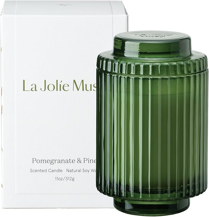 LA JOLIE MUSE Pomegranate & Pine Candle, Christmas Candles for Home Scented, Holiday Candle Gifts... | Amazon (US)