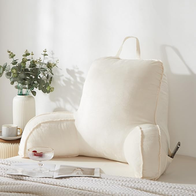 Reading Pillow for Sitting in Bed Adult,Back Pillow for Bed Sitting Up, Pillow,Backrest Back Supp... | Amazon (US)