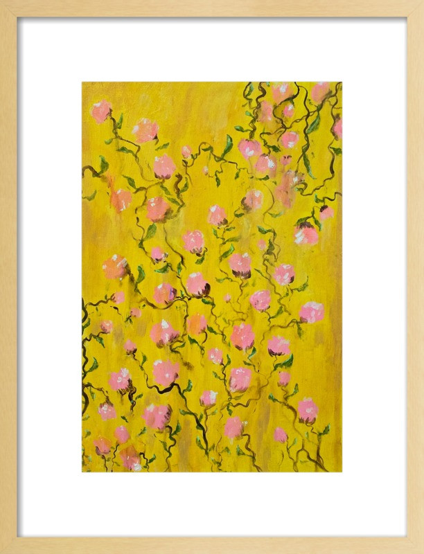 Yellow Pink Garden | Artfully Walls