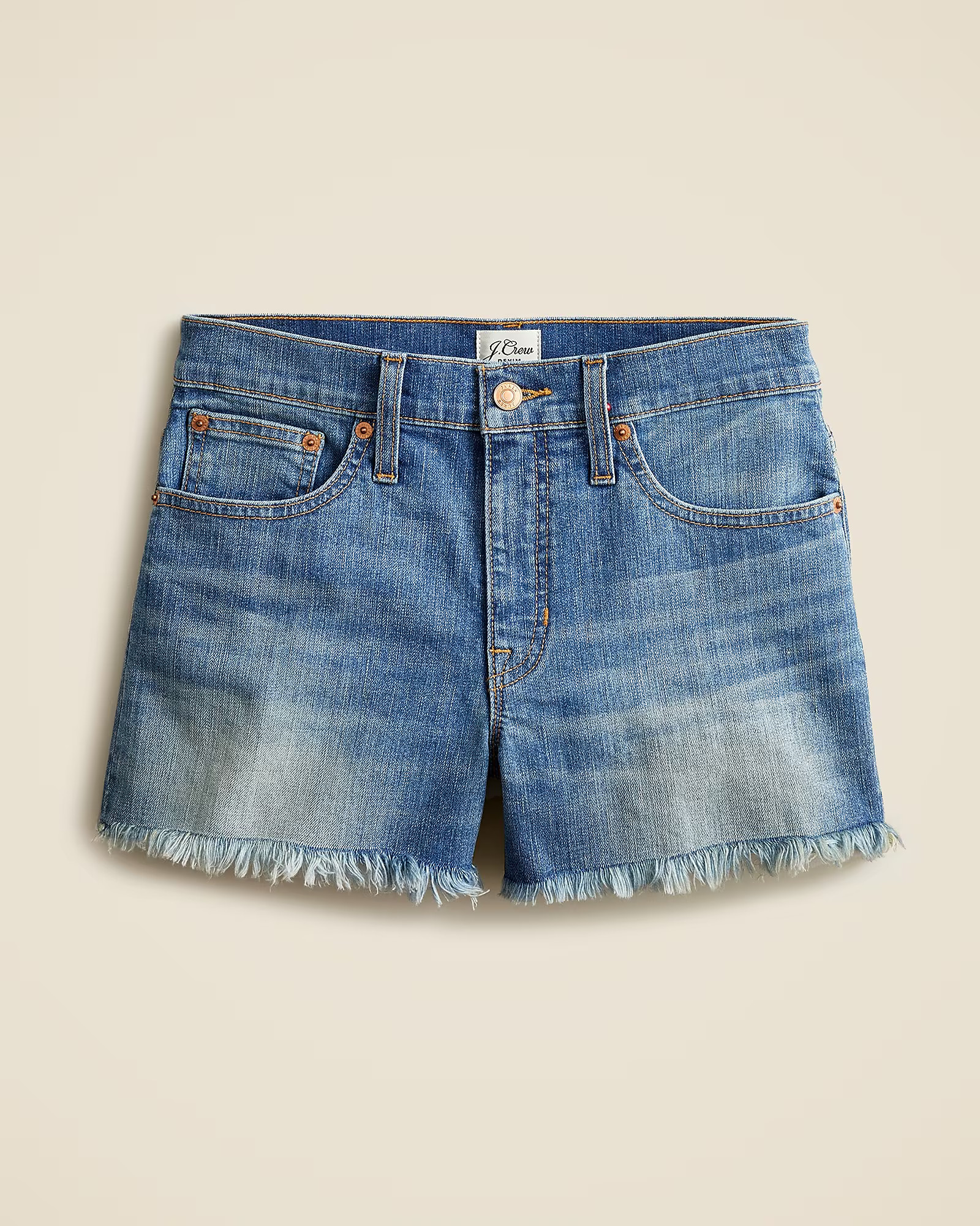 Mid-rise denim short in Squash wash | J. Crew US