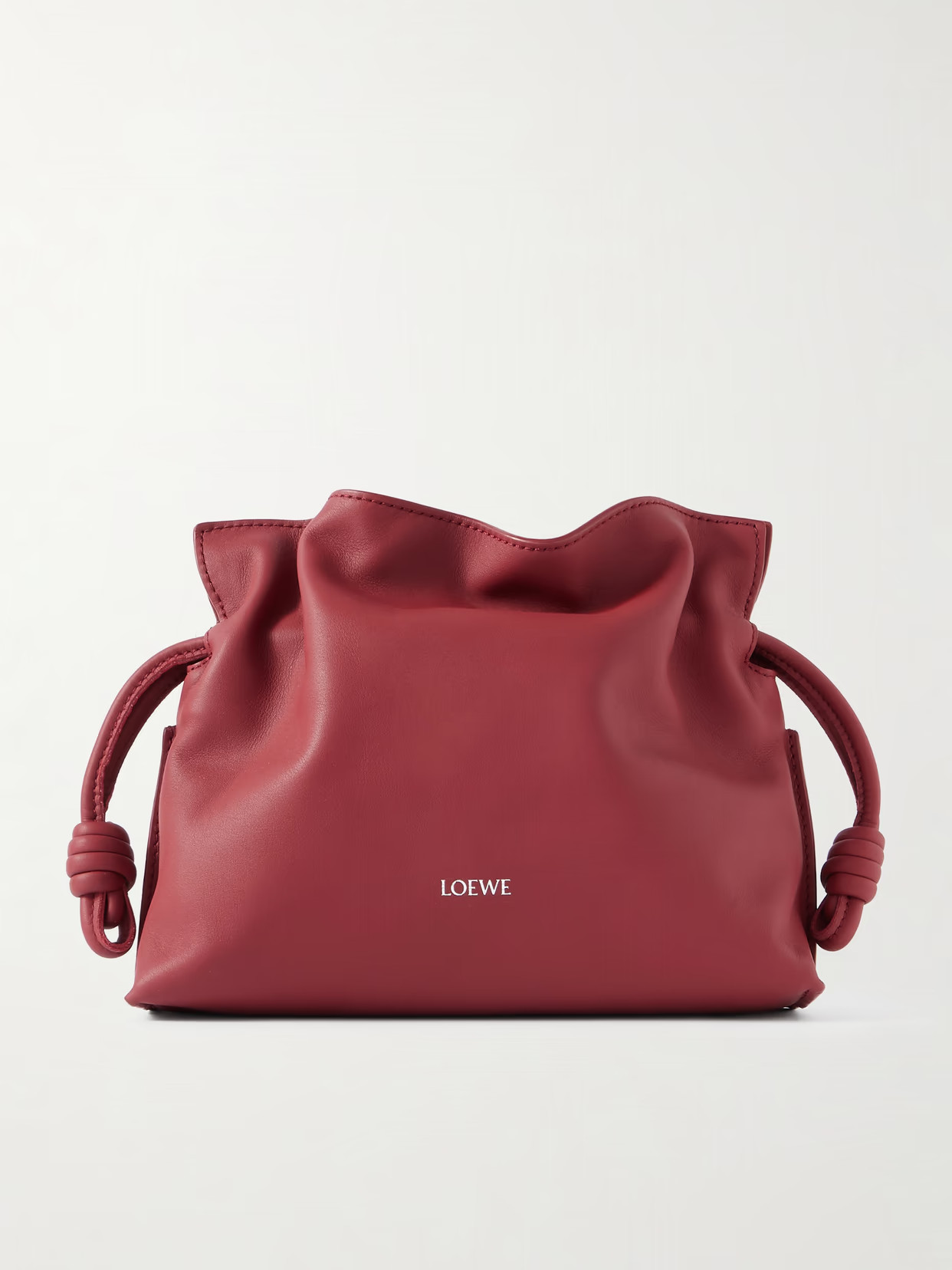 LOEWE - Flamenco Mini Leather Clutch - Red | NET-A-PORTER (UK & EU)