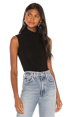 BCBGMAXAZRIA Turtleneck Tank Bodysuit in Black from Revolve.com | Revolve Clothing (Global)