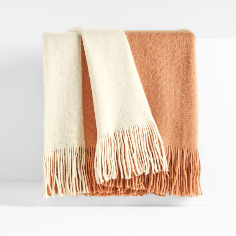 Tepi 70"x55" Blush Throw Blanket + Reviews | Crate & Barrel | Crate & Barrel