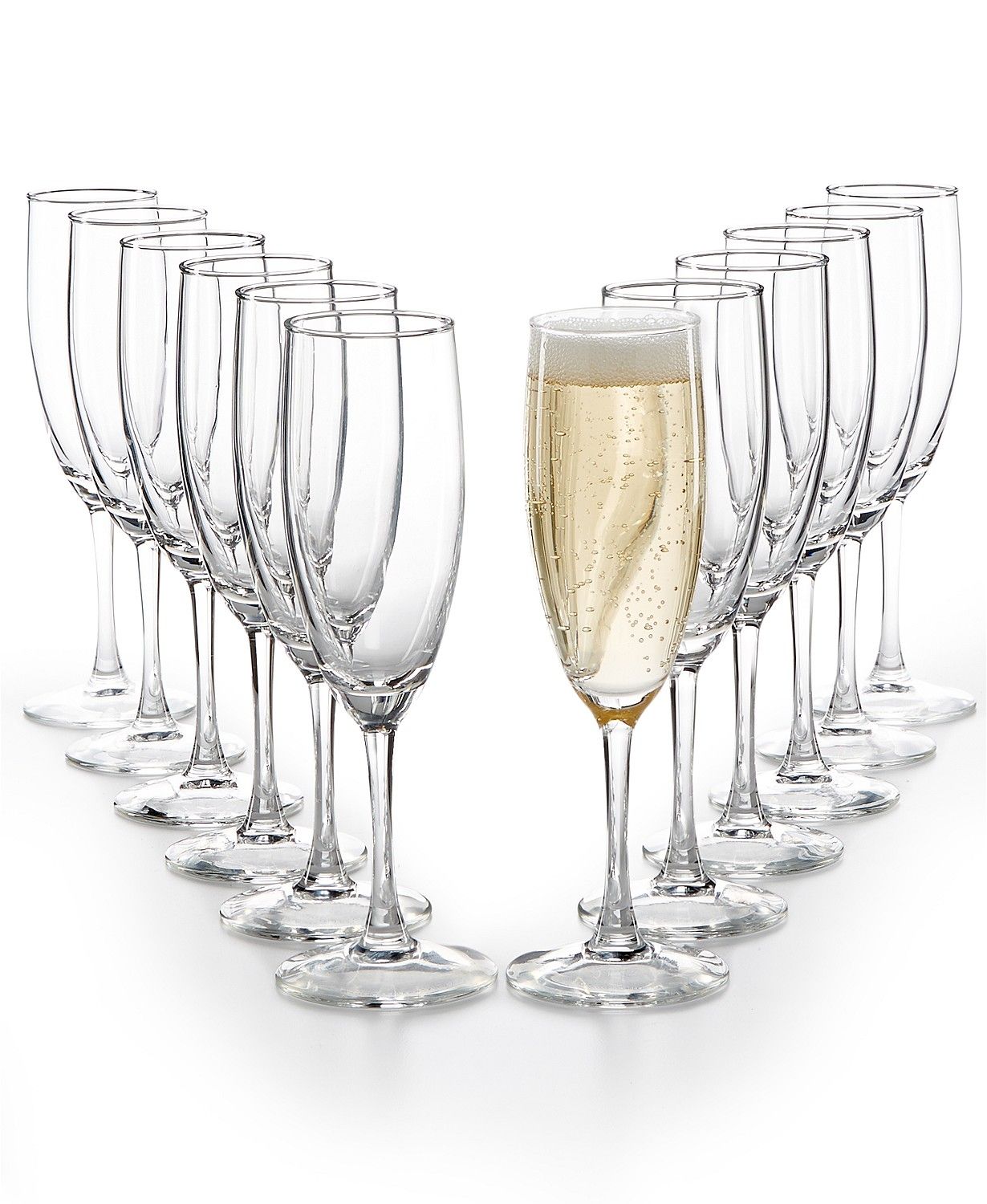 Martha Stewart Collection 12-Pc. Flutes Set, Created for Macy's & Reviews - Glassware & Drinkware... | Macys (US)