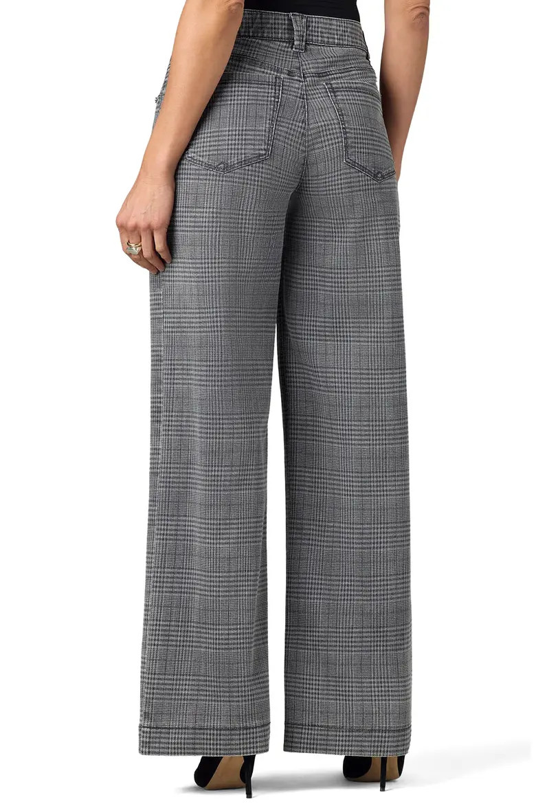 Sam Plaid High Waist Wide Leg Jeans (Women) | Nordstrom | Nordstrom