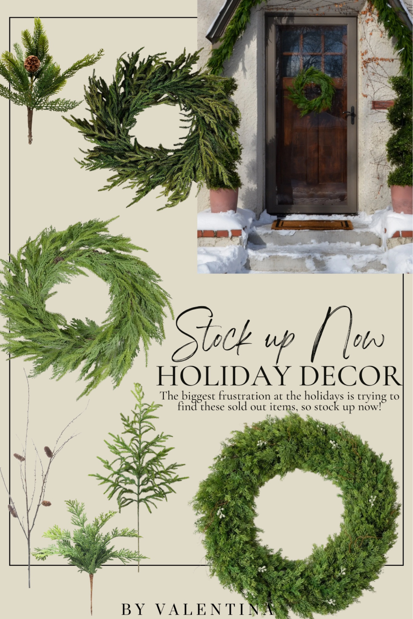 Stock up now on wreathes and picks for Christmas!

#LTKSeasonal #LTKStyleTip #LTKHome