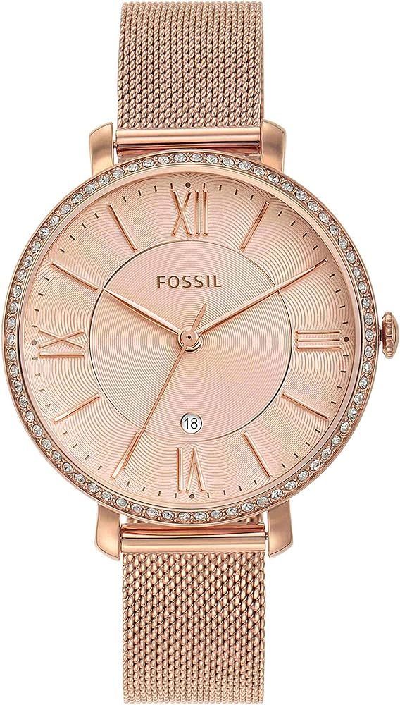 Fossil Jacqueline Women's Watch with Stainless Steel or Leather Band, Analog Watch Display | Amazon (US)