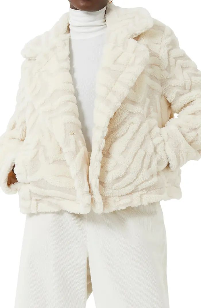 French Connection Bobby Water Repellent Faux Fur Crop Jacket | Nordstrom | Nordstrom