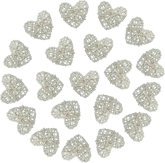 Heart Rattan Ball Sepakraga Vase Filler Ball Craft Photo Shooting Props for Garden Home Decor Chr... | Amazon (US)