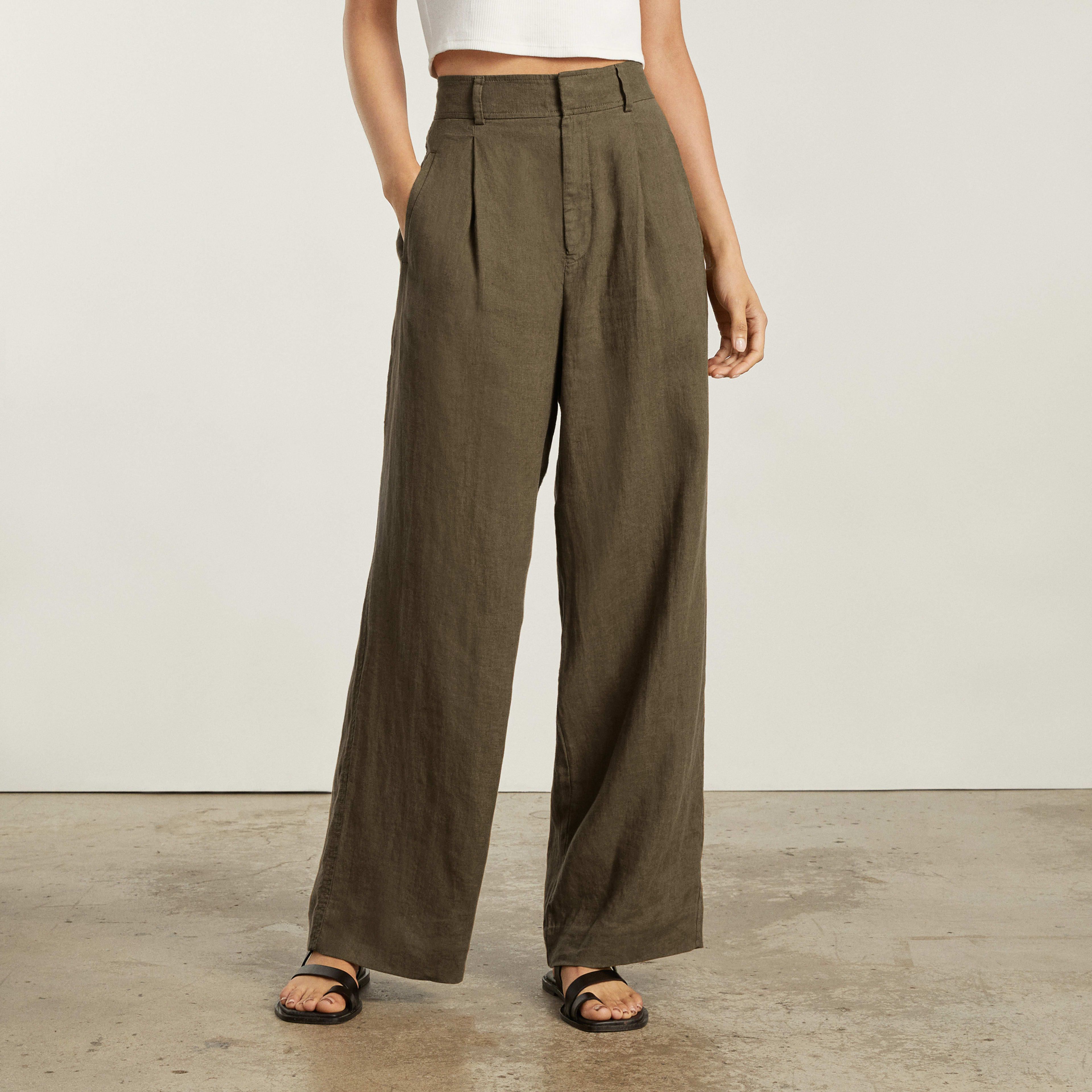 The Linen Way-High Drape Pant | Everlane