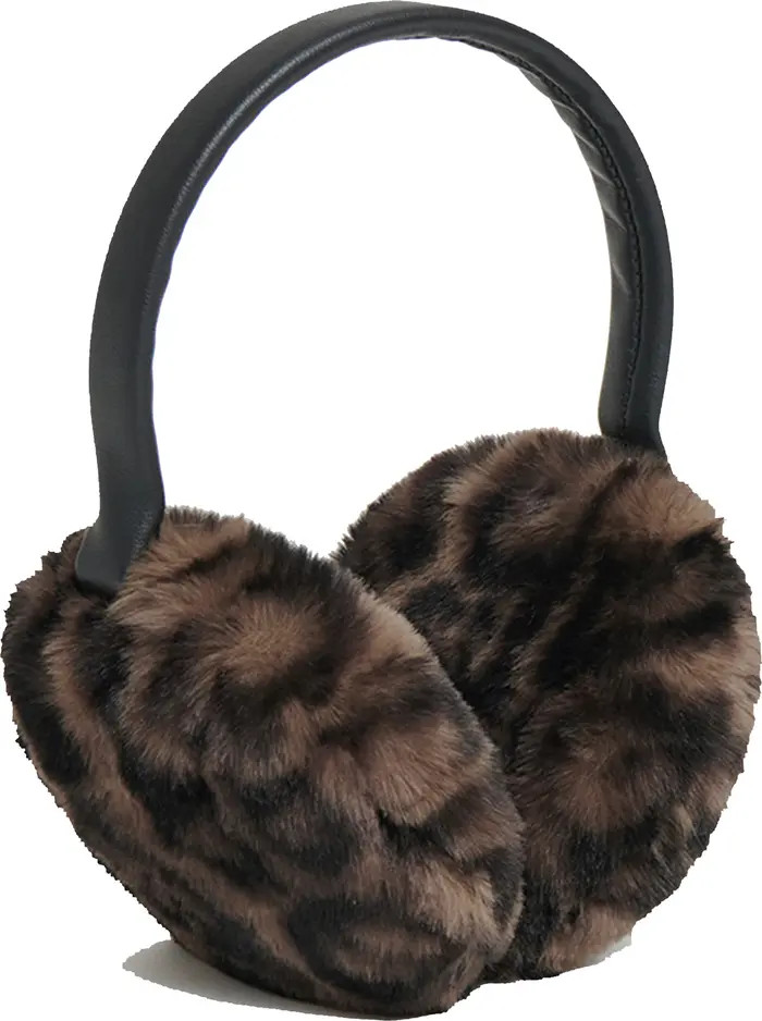 Esme Leopard Faux Fur Earmuffs | Nordstrom
