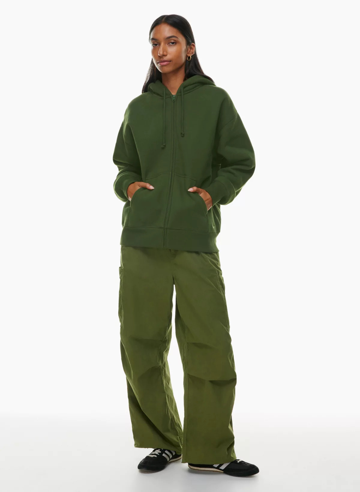 COZY FLEECE BOYFRIEND ZIP HOODIE | Aritzia