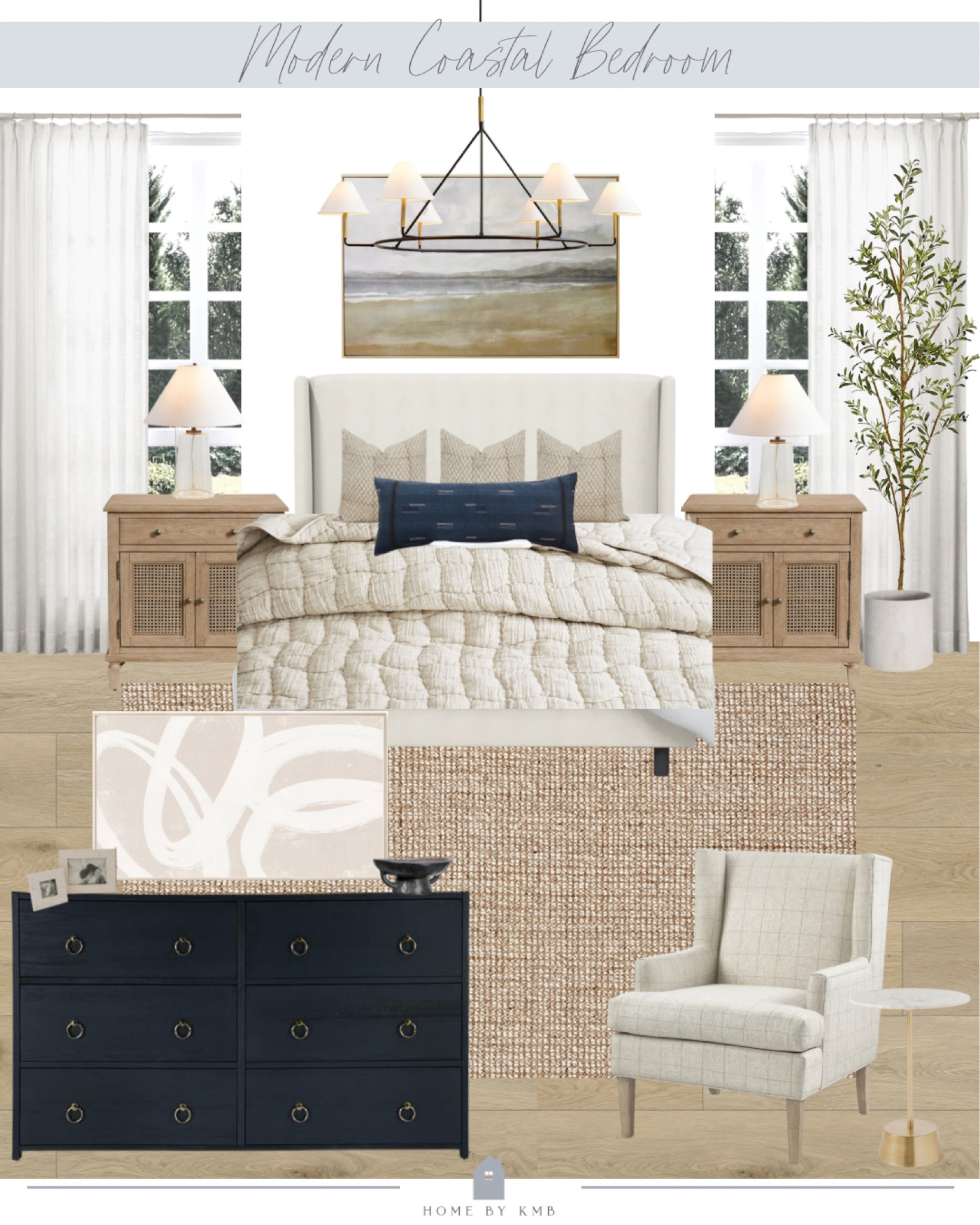 Modern coastal bedroom design #wayfairathome #potterybarn

#LTKhome