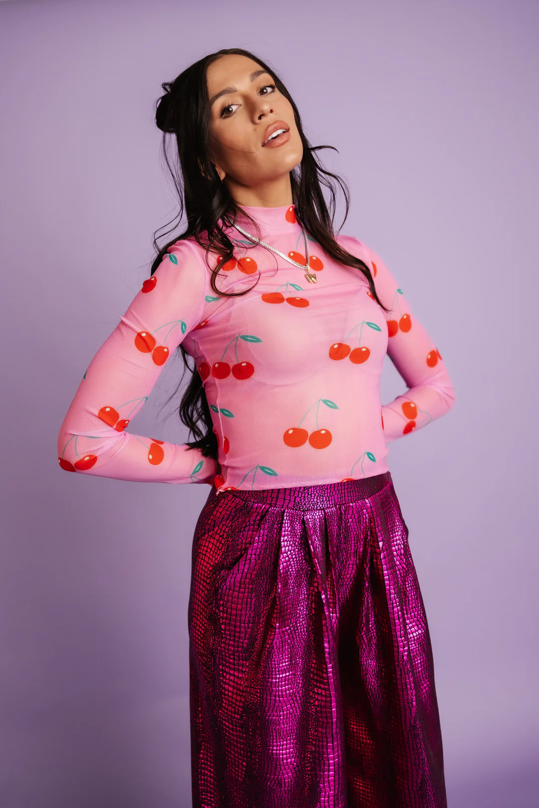 Sweet & Tart Cherry Mesh Top [S-3x] | WKNDchasers