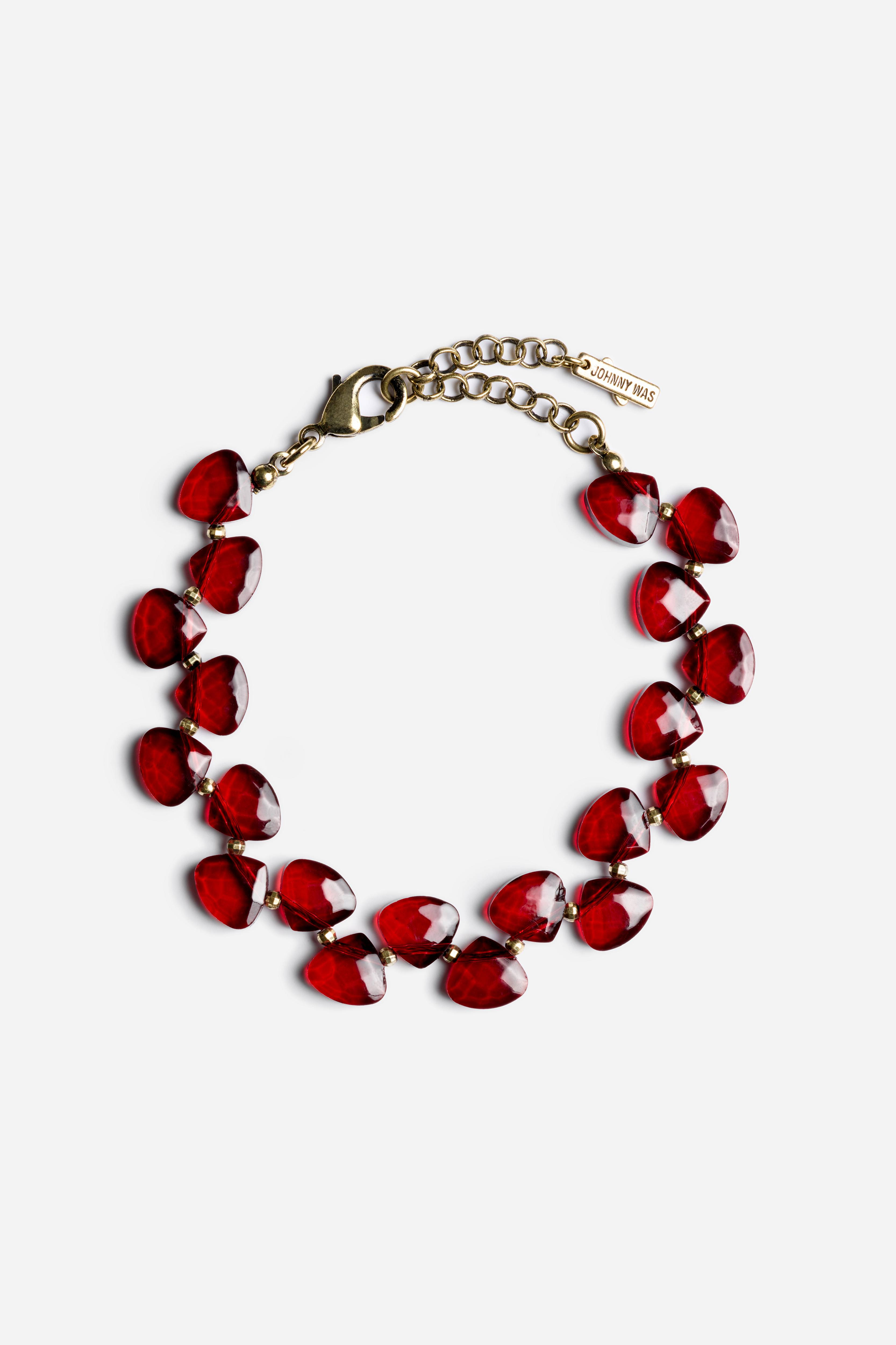 RUBY STONE BEADED BRACELET
                                
                                    
... | Johnny Was