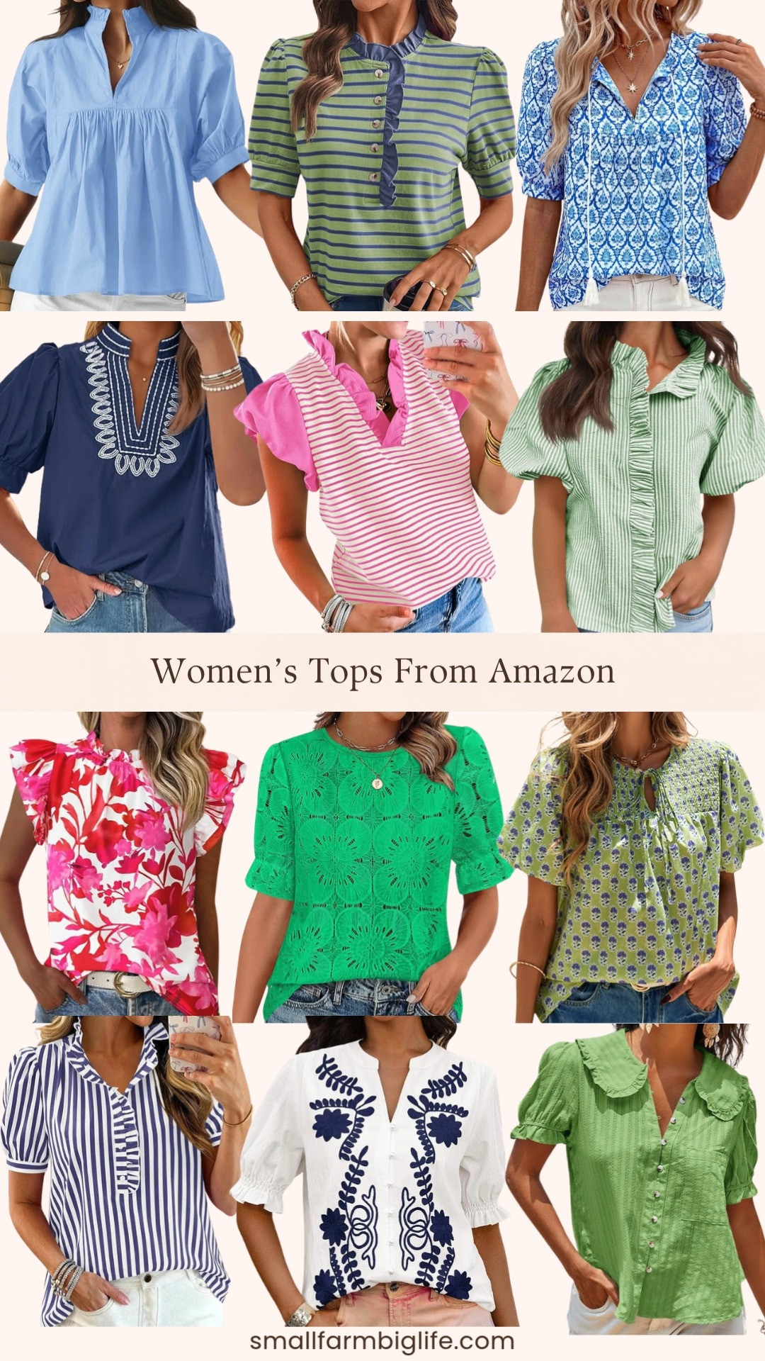 So many beautiful summer tops from Amazon right now and I am obsessed with all of the puff sleeve and boho styles this season! From embroidered floral blouses and eyelet lace tops to striped puff sleeve shirts, ruffle cap sleeve tanks, tie front peasant blouses, and the prettiest babydoll peplum styles, all in the most beautiful blues, greens, and soft florals, these are the fun and feminine tops that make every summer outfit feel fresh and special. Linking all my favorites below! 

 #LTKootd #LTKSeasonal #LTKOver40