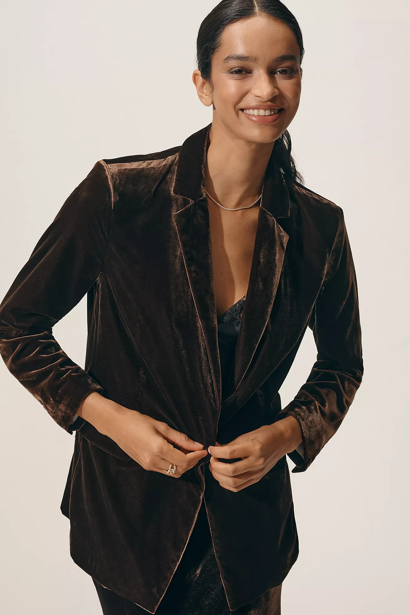 The Tessie Blazer by Maeve: Velvet Edition | Anthropologie (US)