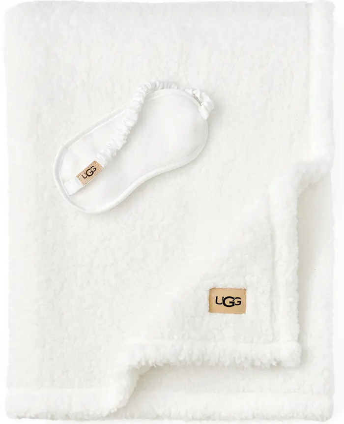 UGG® Original Faux Shearling Throw Blanket & Eye Mask Sleep Set | Nordstrom | Nordstrom