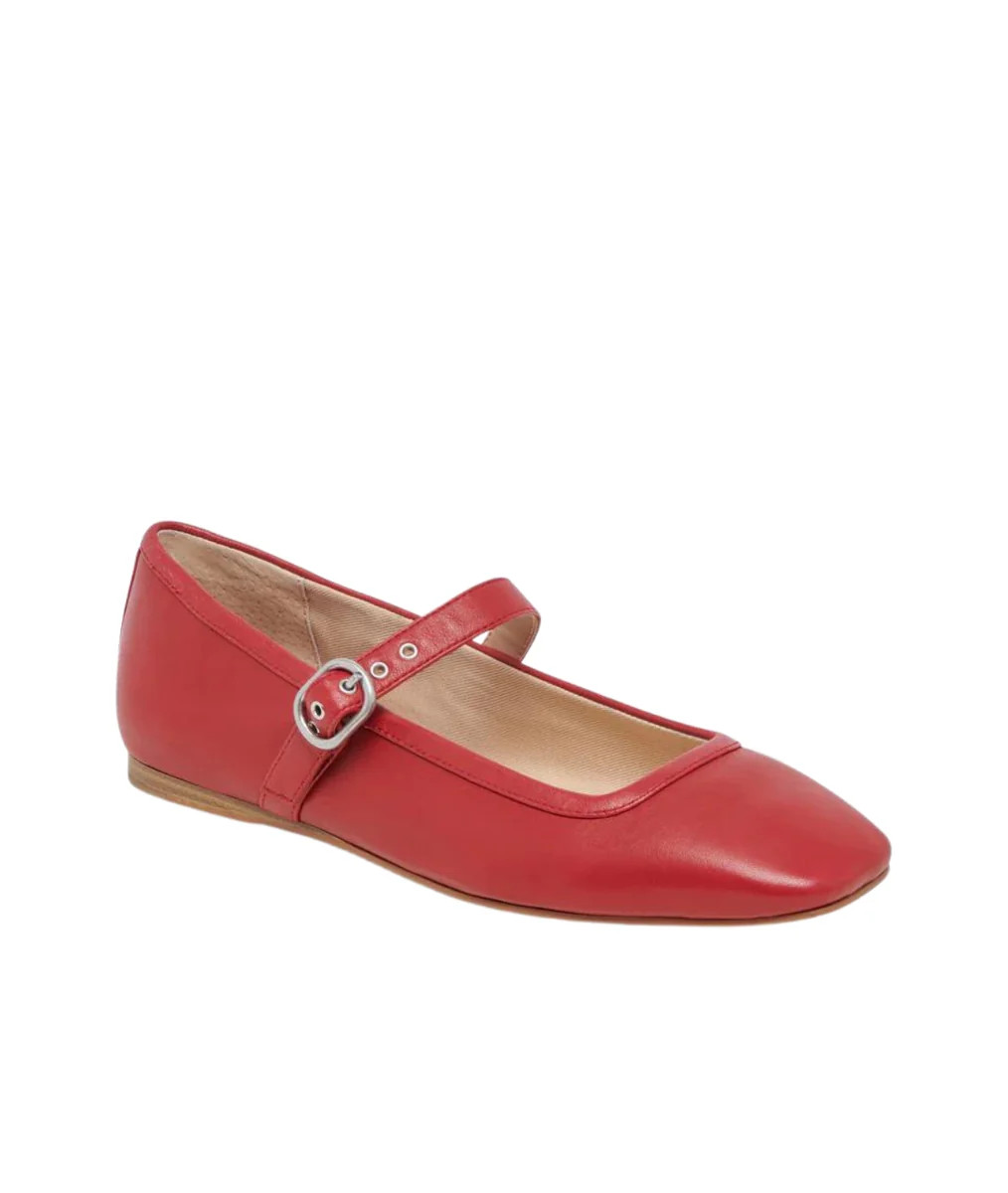 Rodni Ballet Flats- Red Leather | LOLA Boutique