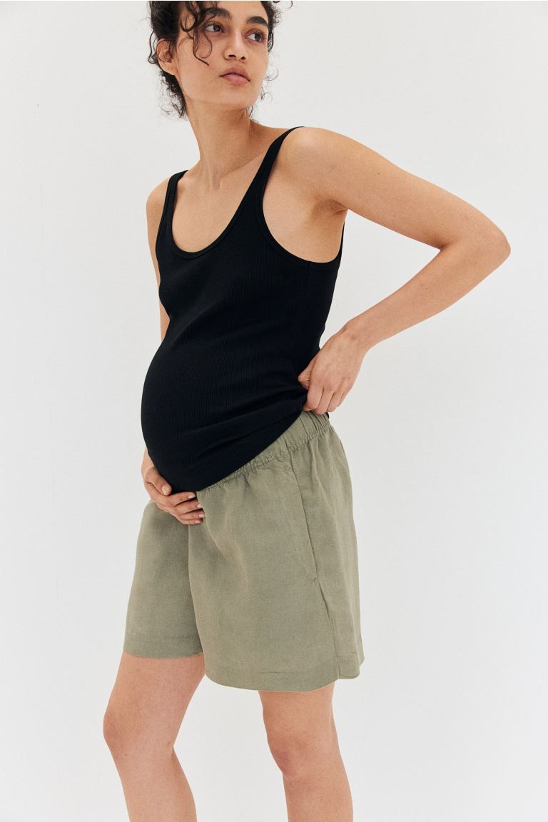 MAMA Linen-blend Shorts | H&M (US + CA)