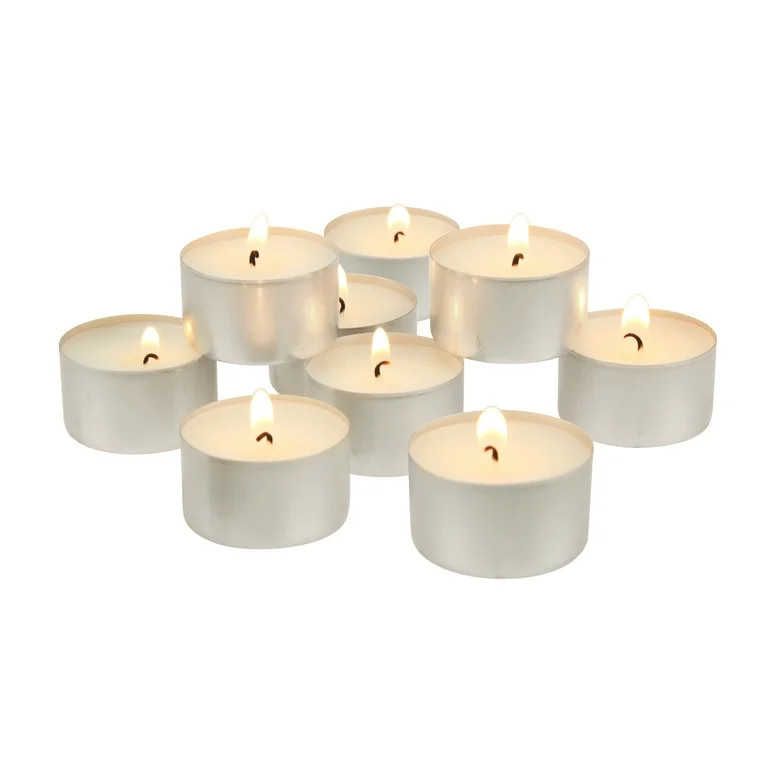Stonebriar Unscented Long Burning Tealight Candles with 6-7 Hour Burn Time, 200 Pack, White | Walmart (US)