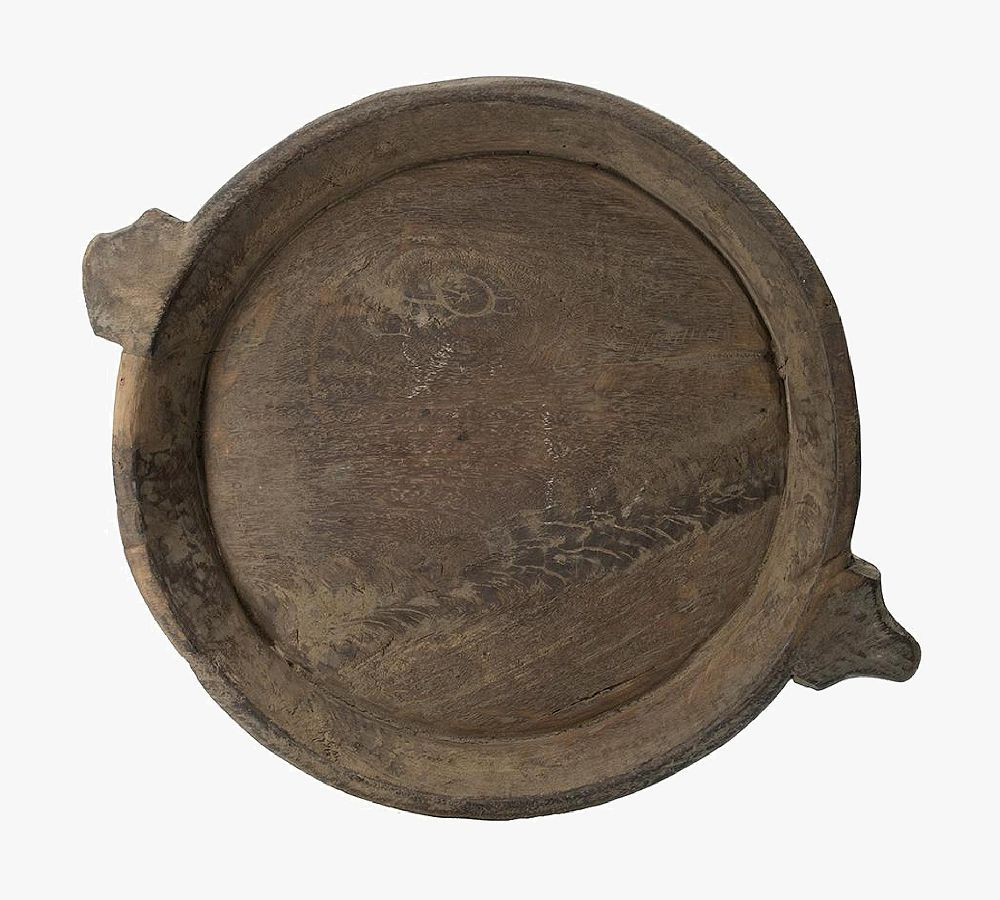 Found Reclaimed Wood Bowl With Handles | Pottery Barn (US)