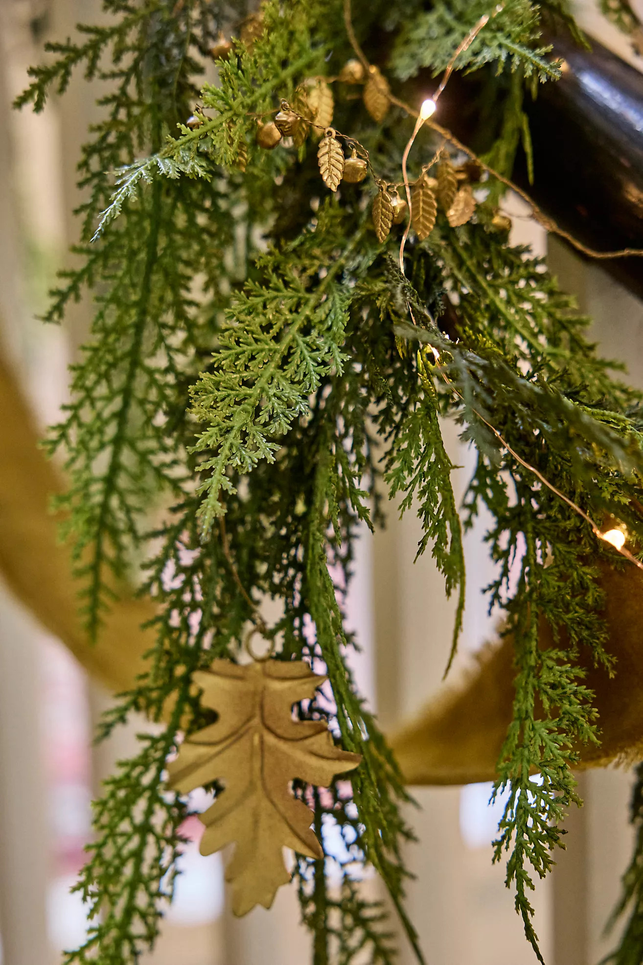 Faux Cedar Garland, Evergreen | Anthropologie (US)