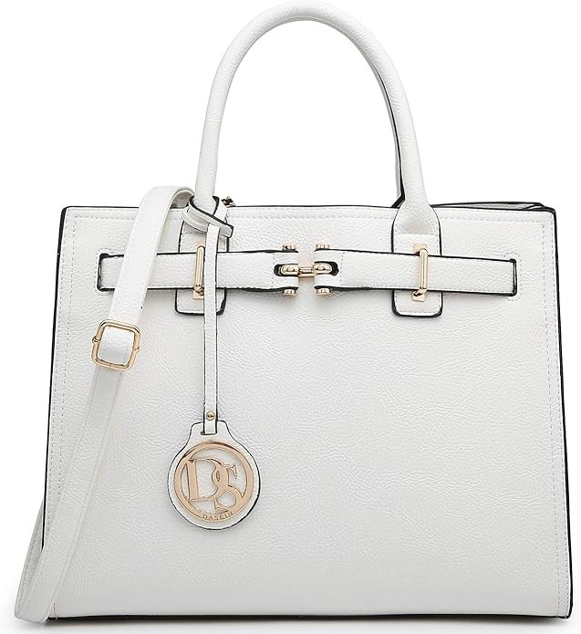 Dasein Women Satchel Purses Handbags Belted Top-handle Work Tote Shoulder Bags with Long Strap | Amazon (US)