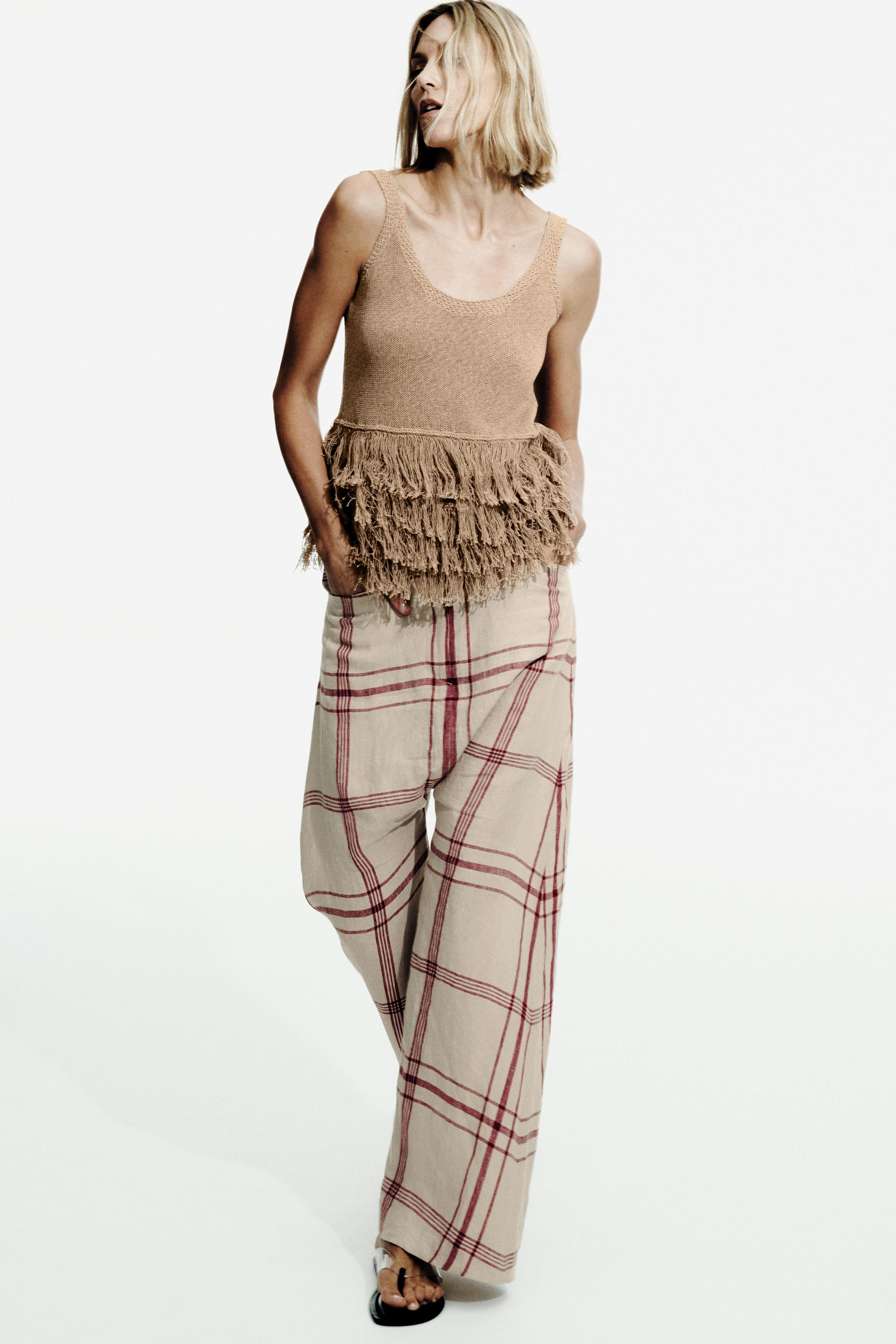 FRINGED KNIT TOP | Zara US