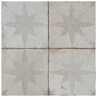 Merola Tile Kings Star White 17-5/8 in. x 17-5/8 in. Ceramic Floor and Wall Tile (10.95 sq. ft./C... | The Home Depot