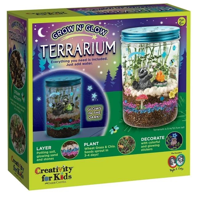 Creativity for Kids Grow N’ Glow Terrarium – Child Craft Activity for Boys and Girls | Walmart (US)