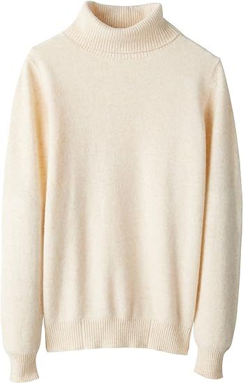Liny Xin Women's Turtleneck 100% Merino Wool Fall Winter Warm Long Sleeve Knitted Jumper Tops | Amazon (UK)