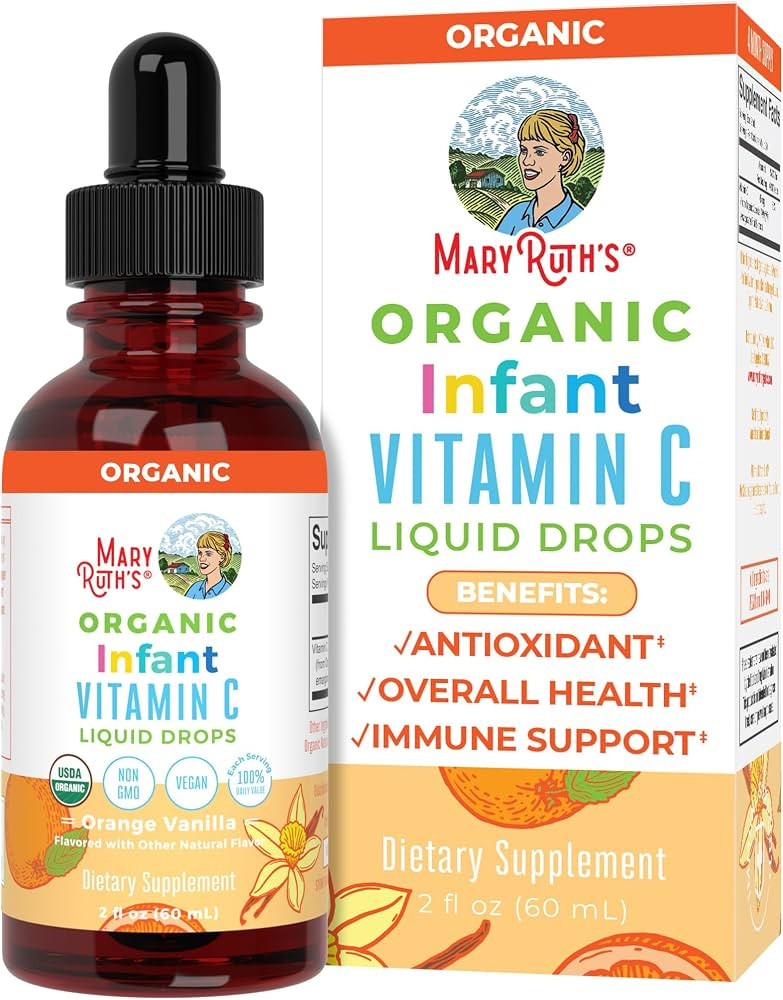 Infant & Baby Vitamin C Supplement | USDA Organic Vitamin C Liquid Drops for Infants | Ages 6-12 ... | Amazon (US)