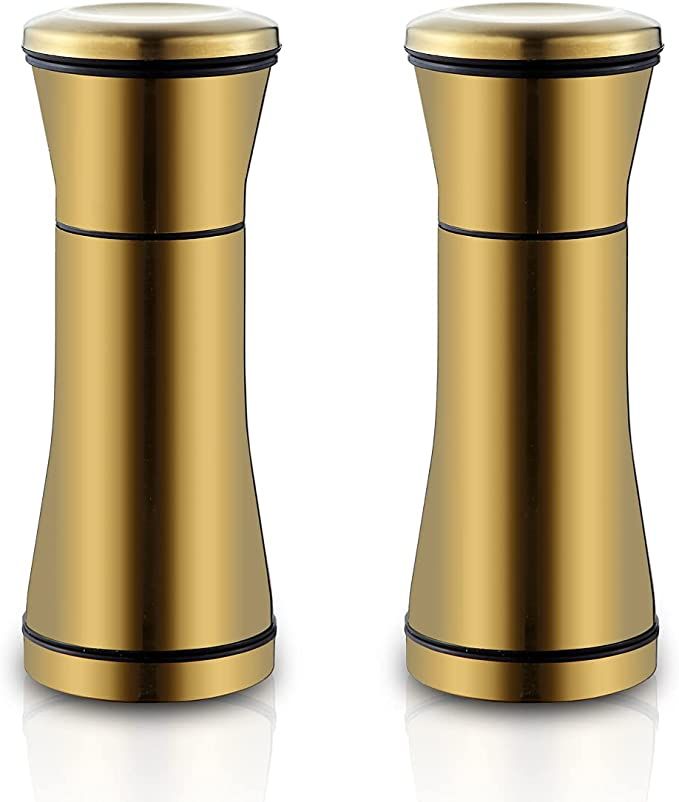 Kyraton Gold Salt and Pepper Shakers, Titanium Plating Stainless Steel Salt and Pepper Grinders R... | Amazon (US)