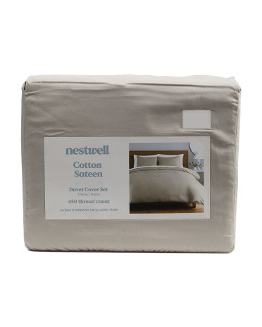 450tc Birch Cotton Sateen Duvet Set | Marshalls