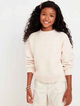 SoSoft Shaker-Stitch Sweater for Girls | Old Navy (US)