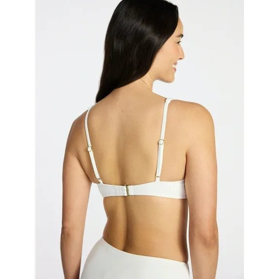 Time and Tru Women's and Women's Plus Size Ribbed Underwire Bikini Top, Sizes XS-3X | Walmart (US)