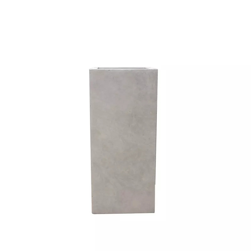 20" x 9" Square Kante Lightweight Modern Tall Outdoor Planter Weathered Concrete Gray - Rosemead ... | Target