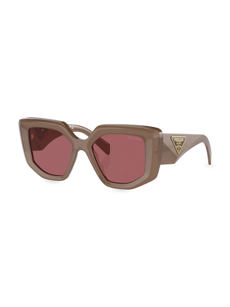 Women's 50MM Oversized Sunglasses - Translucent Taupe Bordeaux | Saks Fifth Avenue