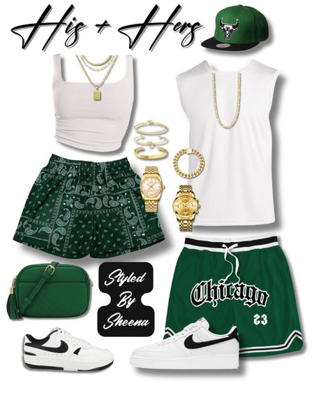 Couple Outfit Inspo


vacation outfits, Spring outfit, his and hers outfits, green paisley shorts, graphic basketball shorts, nike sneakers, gold jewelry, white tank top, white crop top, sneaker outfits, fitted basketball hat, Amazon Outfits

#LTKshoecrush #LTKitbag #LTKstyletip