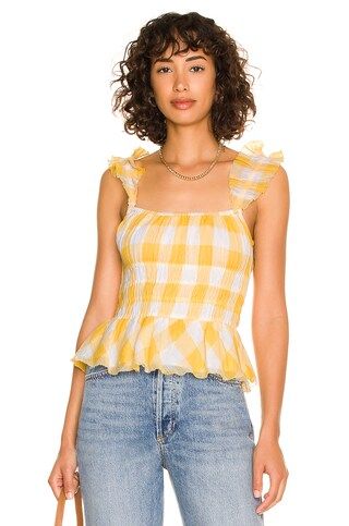 SAYLOR Randie Top in Yellow & White from Revolve.com | Revolve Clothing (Global)