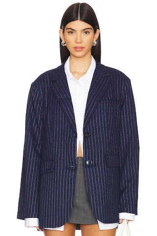 ALL THE WAYS Mackenzie Blazer in Navy Stripe from Revolve.com | Revolve Clothing (Global)