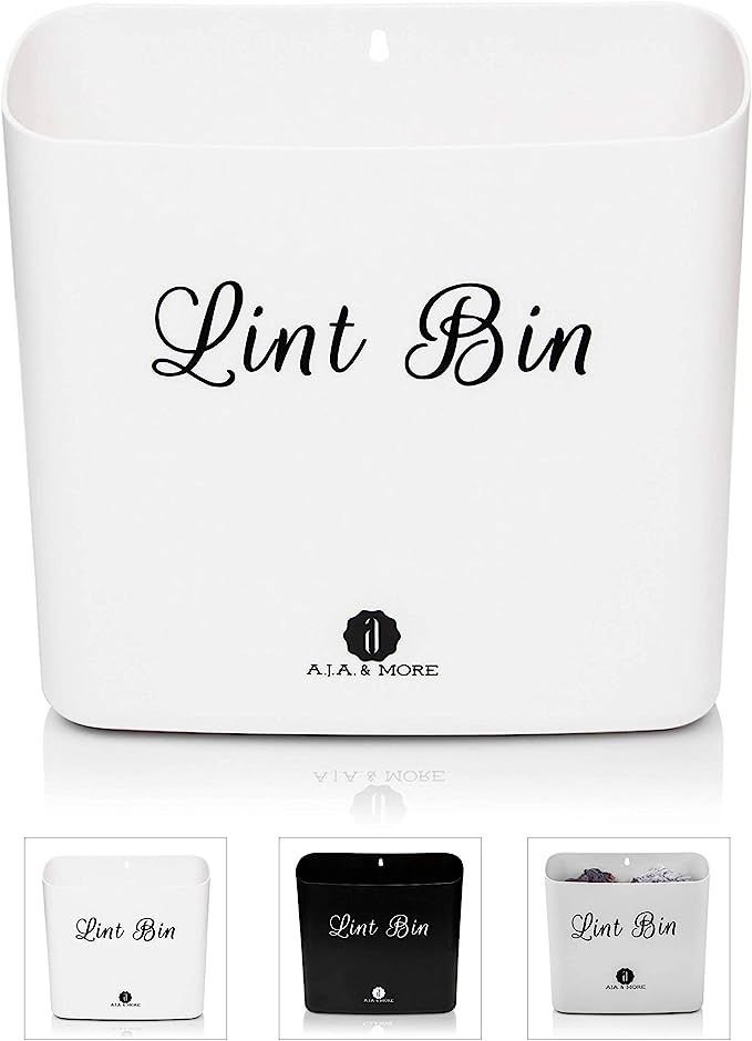 Lint Holder Bin for Laundry Room by A.J.A. & More | Space Saving Waste Bin with Magnetic Strip fo... | Amazon (US)