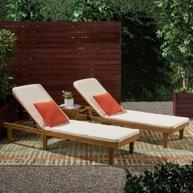 Nadine 2pk Chaise Lounge Patio Set - Christopher Knight Home | Target