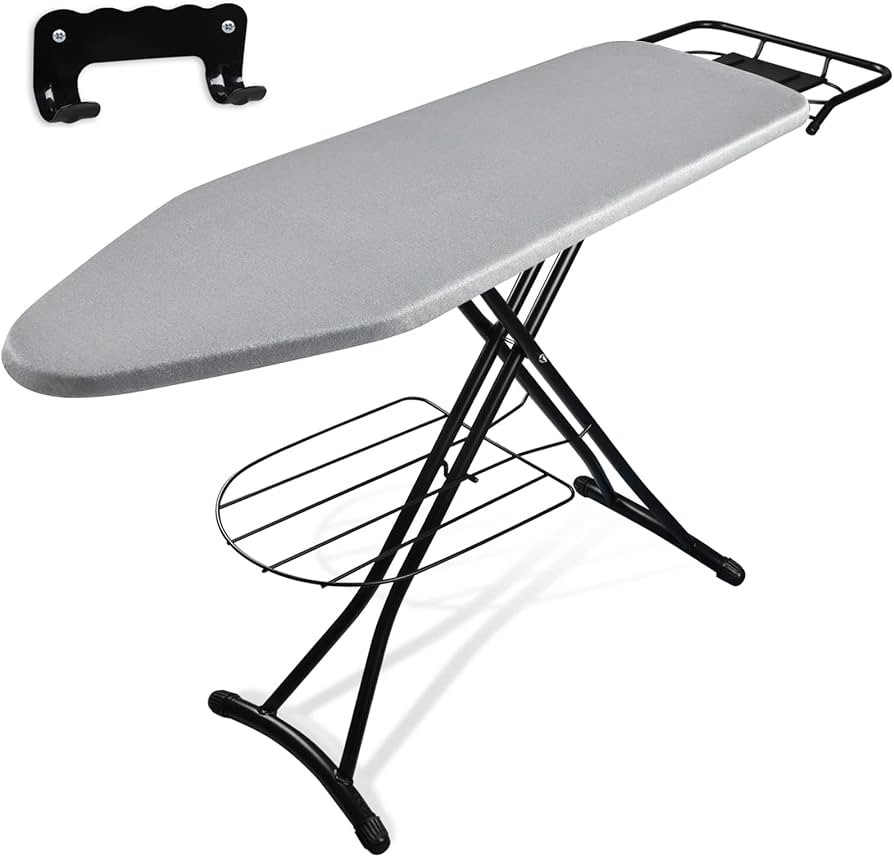 Foldable Ironing Board with Heat Resistant Cover, Steam Iron Rest and Non-Slip Legs - Sturdy Meta... | Amazon (US)